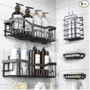 Organizador de Ducha Adhesivo, Acero Inoxidable