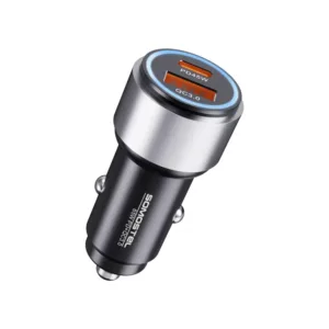 Cargador vehicular Somostel USB C 3.0 Android y Apple