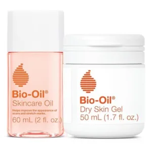 Bio-Oil Paquete de cuidado de la piel de viaje para cicatrices, estrías y piel seca, incluye aceite para el cuidado de la piel (2 onzas) y gel para piel seca (1.7 oz)