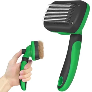 Dipoo Cepillo Autolimpiante para Eliminar Pelo Suelto - Herramienta de Aseo Amigable con la Piel para Perros, Gatos y Cachorros, Eliminación de Pelo Suelto y Remoción de Pelo para Mascotas de Pelo