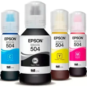 Kit de Tintas Epson 504 Genérico Juego x4 Negro, Cyan, Magenta y Amarillo