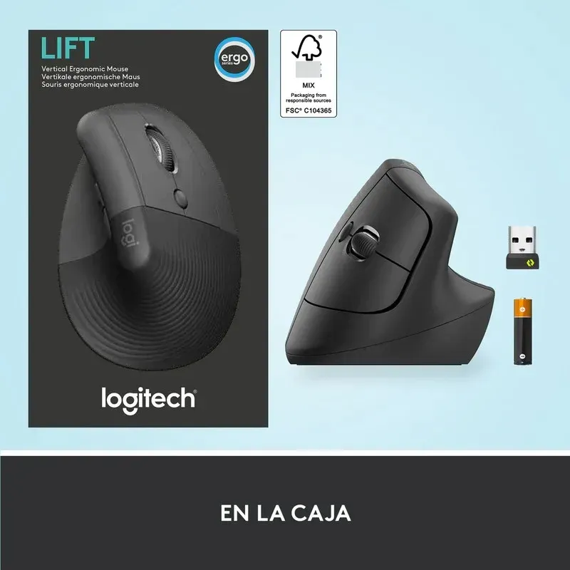 Mouse Logitech Lift Right Vertical Ergonómico Grafito - Image 4