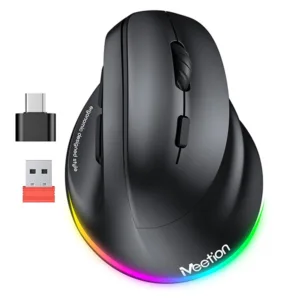 Mouse Meetion MT-BTM010R Wireless Ergonómico Negro
