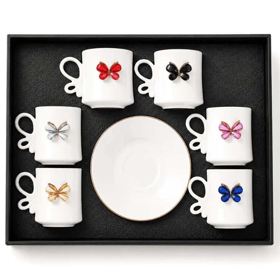 Set Tazas Mariposas