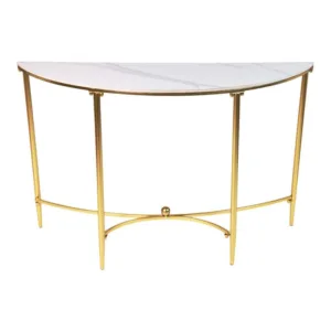 Consola Metálica Dorada Minimalista