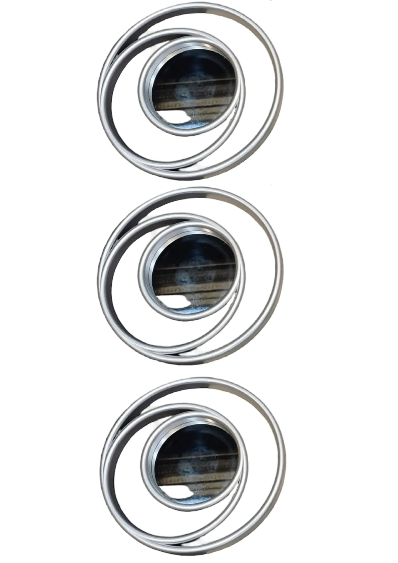 Espejo Circular Plateado X3