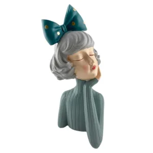 Figura Decorativa Niña Con Lazo