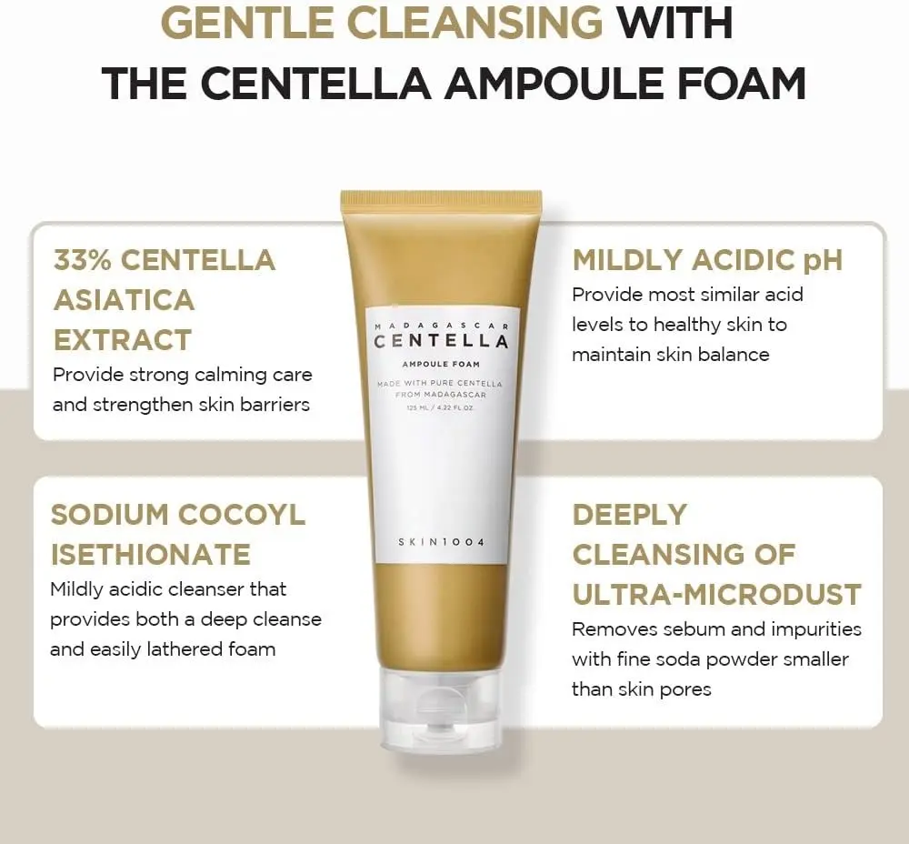 SKIN1004 Madagascar Centella Ampoule Foam – Espuma Limpiadora Suave con Centella (125 ml) - Image 3