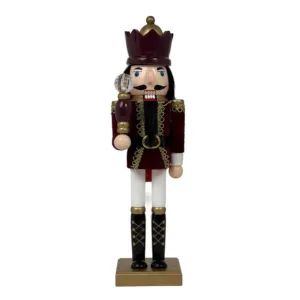 Figura alta de cascanueces tradicional en tono negro – Santini Christmas