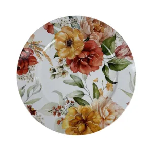 Plato base con estampado de flores – Concepts Life