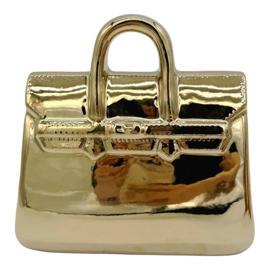 Figura cerámica de bolso en acabado dorado – Concepts Life