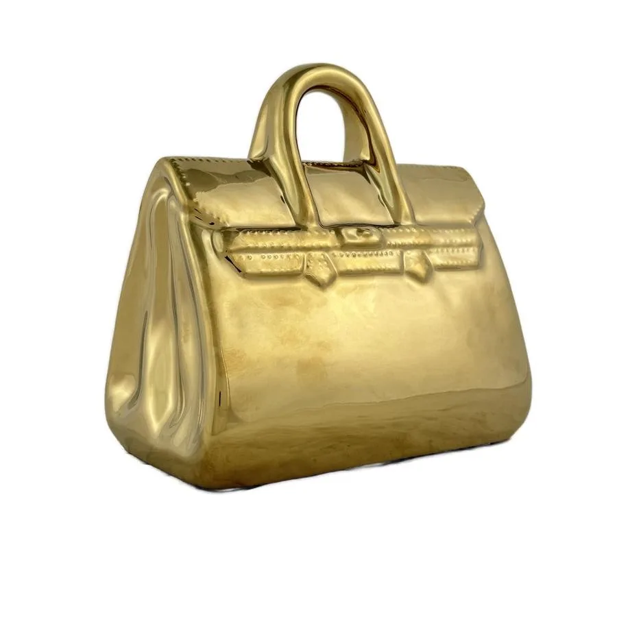Figura cerámica de bolso en acabado dorado – Concepts Life - Image 2