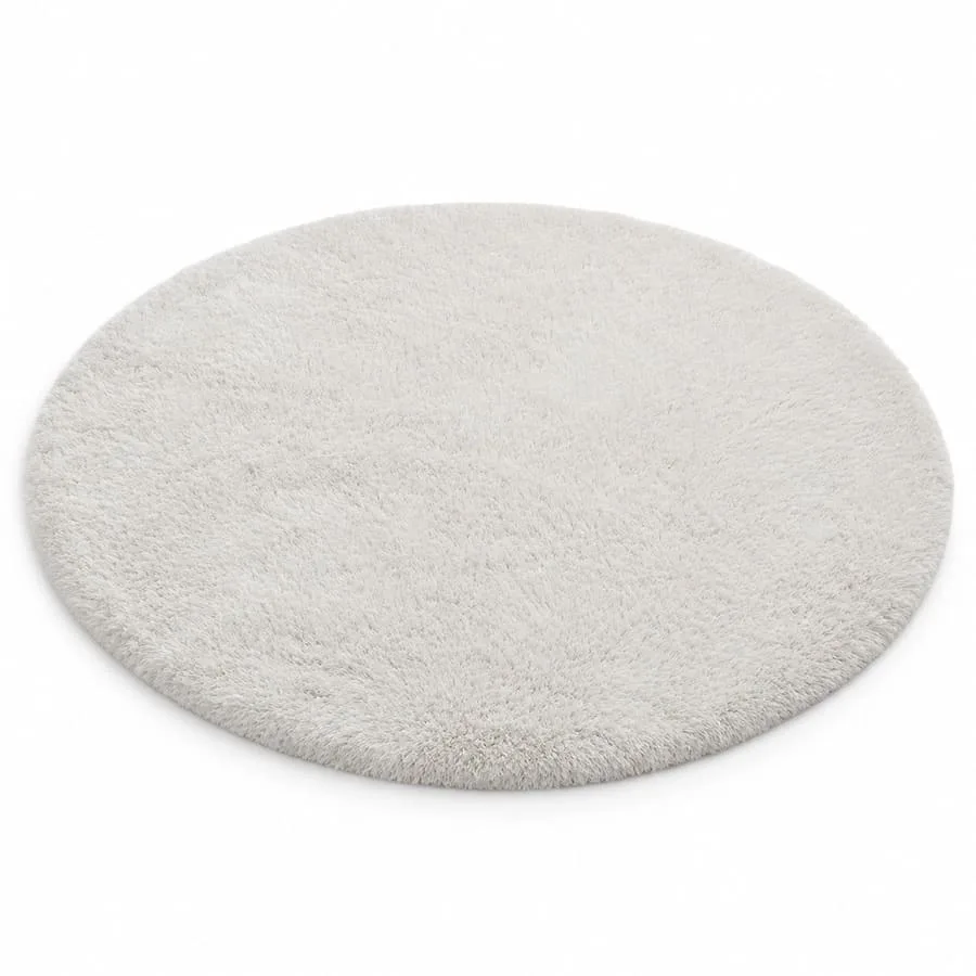 Alfombra redonda blanca de diseño minimalista – Concepts Life