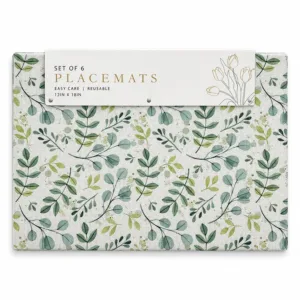 Set de 6 individuales con estampado botánico – Concepts Life