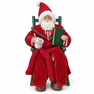 Figura de Santa sentado en mecedora – Santini Christmas