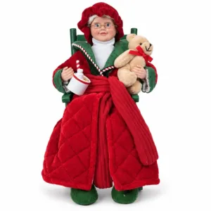 Figura de Mamá Santa sentada en mecedora – Santini Christmas