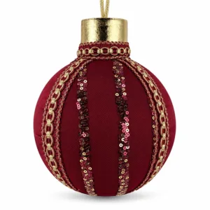 Esfera Navideña Roja, esfera decorativa para árbol de Navidad – Santini Christmas