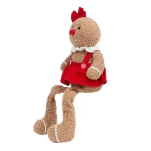 Muñeca de peluche jengibre navideño sentada – Santini Christmas