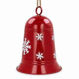 Campana Colgante Roja, campana decorativa metálica para árbol de Navidad – Santini Christmas