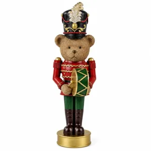 Oso Navideño, figura decorativa de oso con tambor – Santini Christmas