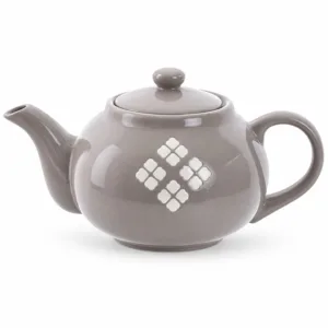 Tetera de cerámica gris con motivos geométricos, 1 L – Concepts Life
