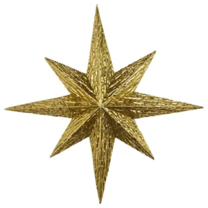 Estrella decorativa metálica para copa de árbol – Santini Christmas