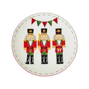 Plato con estampado de cascanueces – Santini Christmas