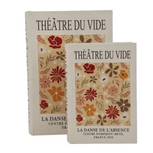 Set de 2 cajas decorativas con forma de libro floral – Concepts Life