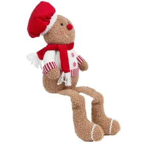 Muñeco de peluche jengibre navideño sentado – Santini Christmas