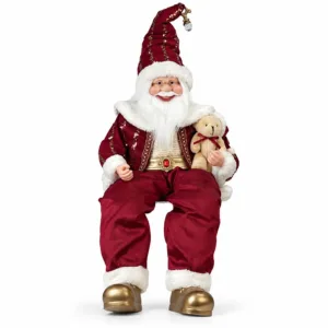 Figura de Santa Claus con piernas largas para punta de árbol – Santini Christmas