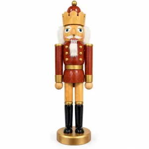 Cascanueces tradicional decorativo en tono rojo – Santini Christmas