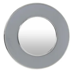 Espejo circular con marco ancho tono gris – Concepts Life