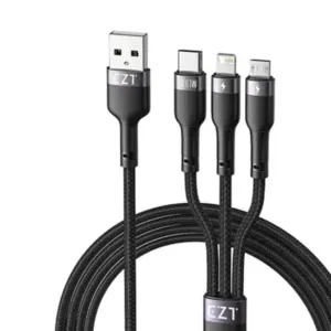 ENV Cable 3 en 1 de 1,2 m con USB‑C y Lightning
