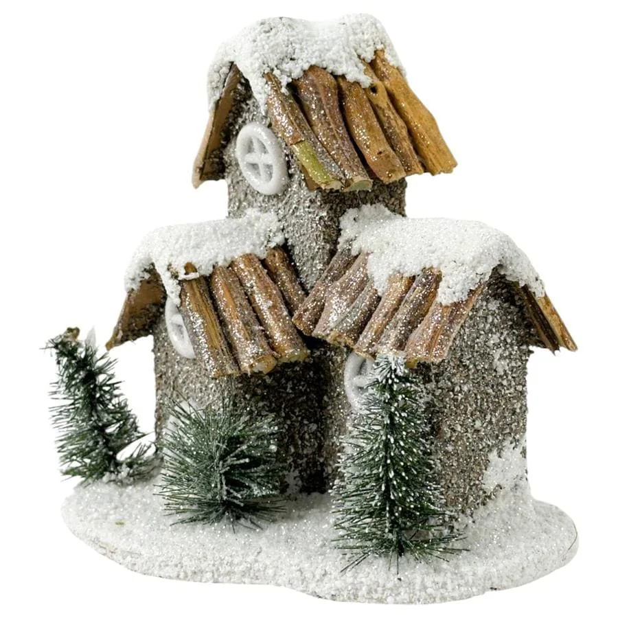 Casita Gris Con Nieve Y Pinos - Image 2