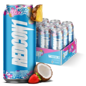 Bebida Energética Zero Azúcar REDCON1 Energy Vice City –  200 mg Cafeína, Pack x12