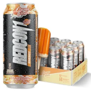 Bebida Energética Zero Azúcar REDCON1 Energy Orange Cream –  200 mg Cafeína, Pack x12