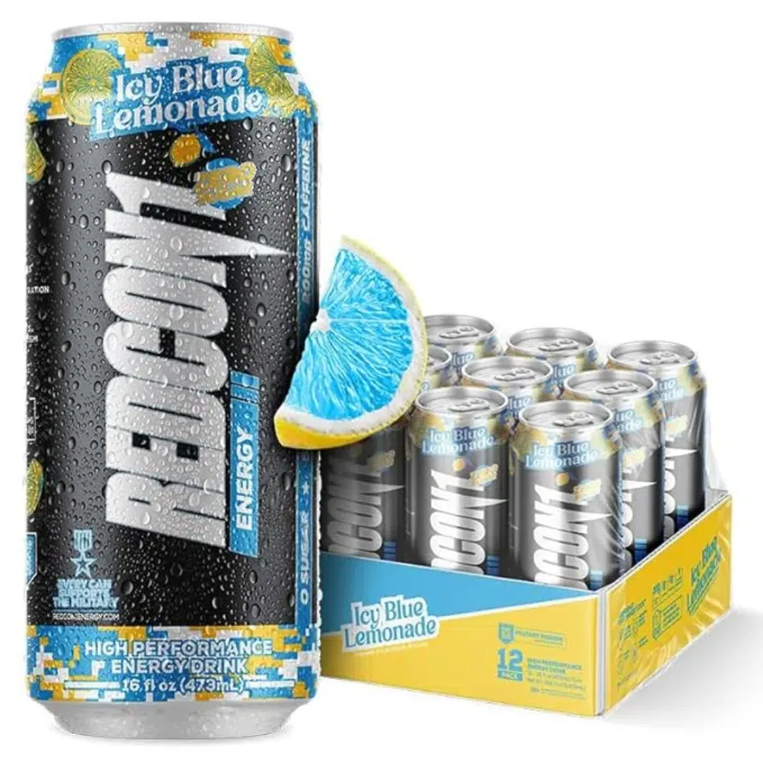 Bebida Energética Zero Azúcar REDCON1 Energy Blue Lemonade – 200 mg Cafeína, Pack x12