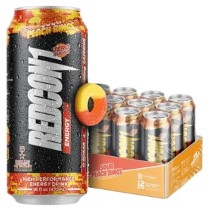 Bebida Energética Zero Azúcar REDCON1 Energy Sour Peach –  200 mg Cafeína, Pack x12